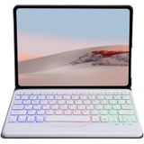 Voor Microsoft Surface Go 3/2 / 1 SFGOS Tri-Color Backlit Boom Texture Bluetooth Toetsenbord Leren Case (zwart + wit)