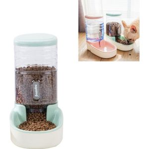 3.8L Grain Storage Bucket Cat Automatische Pet Feeder Water Dispenser  Style:Food Bowl (Groen)