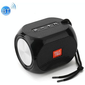 T&G TG196 TWS Subwoofer Bluetooth speaker met gevlochten snoer  ondersteuning USB/AUX/TF-kaart/FM(Zwart)