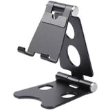 ROOSTAND R2 aluminiumlegering mobiele desktop Tablet beugel dubbele vouwen lui artefact  grootte: 6.4 x7x9cm (zwart)