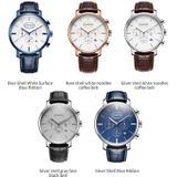 OCHSTIN 6066A Prominente-serie multifunctioneel quartz lichtgevend herenhorloge (rosgoud + koffie)