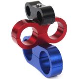 AN4 Automotive 2-hole hogedrukslang Bevestigingsclip auto slangklem aluminiumlegering clip tubing separator  willekeurige kleur levering