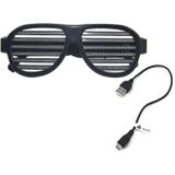 LED-CM03 LED Musical Shades Sound & Music Active LED Party Glasses met USB Charger
