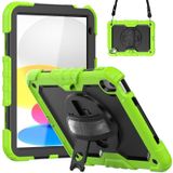 Voor iPad 10e Gen 10.9 2022 Siliconen + PC Full Body Protection Tablet Case (Zwart + Geel Groen)