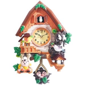 YD208 Cartoon Koekoek die het uur vertelt Decoratieve wandklok Vintage woonkamerklok