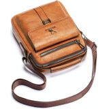 WEIXIER 8683 Grote capaciteit Retro PU Lederen Mannen Zakelijke Handtas Crossbody Bag (Zwart)