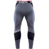 SIGETU Men Fitness Sneldrogende stretchbroek (kleur:grijs formaat:L)