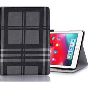 Geruite textuur horizontale Flip PU lederen case voor iPad Pro 11 inch (2018)  met houder & kaartsleuven & portemonnee (grijs)