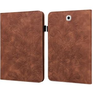 Voor Samsung Galaxy Tab S2 9.7 T810 / T815 Kant Bloem Embossing Patroon Horizontale Flip Leren Case met Houder & Kaart Slots & Portemonnee & Fotolijst (Bruin)