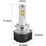 2 stuks P18 H7 DC11-30V 52W 6500K 6500LM auto LED koplamp lampen