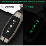 Auto Luminous All-inclusive Zink Alloy Key Beschermhoes Key Shell voor Ford A Style Smart 3-knop (Gun Metal)