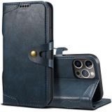 Kalf textuur gesp horizontale flip lederen tas met houder & kaart slots & portemonnee voor iphone 13
