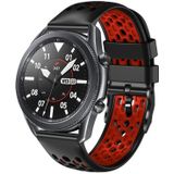 For Xiaomi Haylou RT LS05S 22mm Two-Color Breathable Silicone Watch Band(Black+Red)
