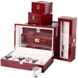 Houten bakverf watch box sieraden opslag display box (20-bit verf)