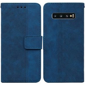 Voor Samsung Galaxy S10 Geometrische relif lederen telefoonhoes