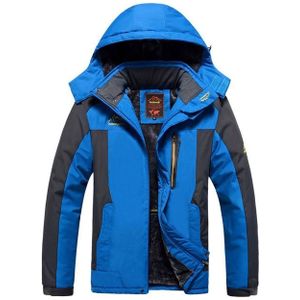 Winter Fleece militaire jassen mannen winddicht waterdichte outwear Parka Windbreaker warme jas  maat: XXXXXXL(Blauw)