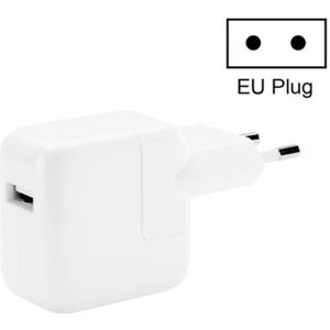 12W USB Port Travel Charger voor iPad-serie / iPod-serie / iPhone-serie  EU-stekker