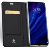 DUX DUCIS Skin Pro Series horizontale Flip PU + TPU lederen case voor Huawei P30 Pro  met houder & card slots (zwart)