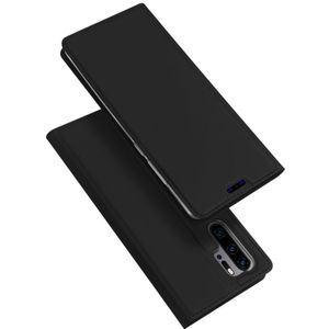 DUX DUCIS Skin Pro Series horizontale Flip PU + TPU lederen case voor Huawei P30 Pro  met houder & card slots (zwart)