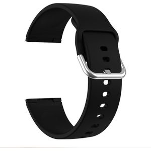 Voor Fitbit Versa 3 siliconen vervangende riem horlogeband (zwart)