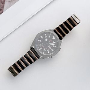 20mm keramische one-bead stalen riem horlogeband (zwart rose goud)