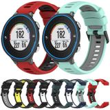 Voor Garmin Forerunner 620 tweekleurige siliconen horlogeband (olijfgroen + zwart)