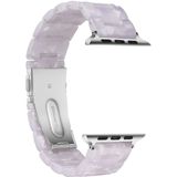 Eenvoudige mode hars horlogebandje voor Apple Watch serie & 40mm & serie 3 & 2 & 1 38mm (wit)