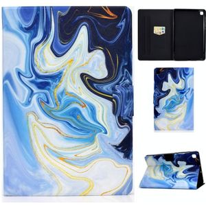 Voor Samsung Galaxy Tab S6 Lite P610 / P615 Voltage Painted Pattern Tablet PC Protective Leather Case met Bracket & Card Slots & Sleep / Wake-up & Anti-skid Strip(Blue Marble)