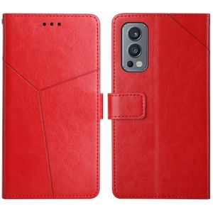 Voor OnePlus Nord 2 5G Y Stitching Horizontal Flip Leather Phone Case