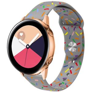 20 mm universele omgekeerde gesp kleurrijke ovale dot patroon siliconen horlogeband