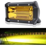 5 inch 18W 24 LED waterdichte IP67 twee bar gemodificeerde off-road lights Spotlight licht auto werklichten  DC 9-48V (geel licht)