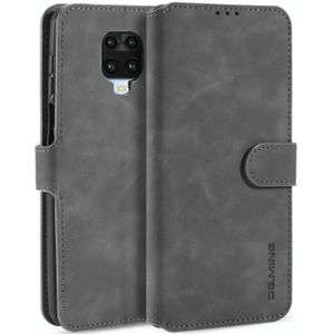 Voor Xiaomi Redmi Note 9S DG. MING Retro Oil Side Horizontale Flip Case met Holder & Card Slots & Wallet(Grey)