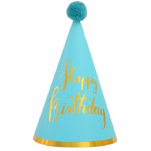 20 PCS Sequined Fur Ball Verjaardagsfeestje levert aankleden papieren hoed  kleur: Blauw Nr. 4
