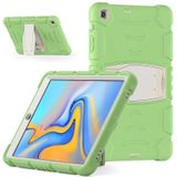 Voor Samsung Galaxy Tab A 10.1 (2019) T510 3-laags bescherming schermframe + PC + siliconen schokbestendig combinatiehoesje met houder (Matcha Green)