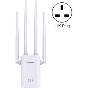 COMFAST CF-WR304S 300M 4 Antenne Draadloze Repeater High-Power Through-Wall WiFi Signaalversterker  Specificatie: Britse plug