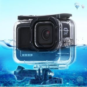 45m waterdichte behuizing beschermende behuizing met gesp basisbevestiging & schroef voor GoPro HERO9 zwart