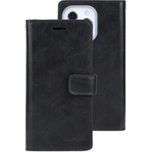 Voor iPhone 14 Pro MERCURY GOOSPERY MANSOOR 9 Kaartsleuven Lederen Case (Zwart)