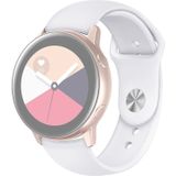 Voor Galaxy Watch Active 2 Smart Watch Solid Color Siliconen polsband horlogeband  grootte: S(Wit)