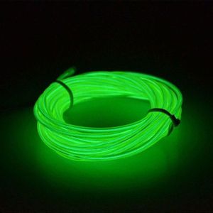 Flexibele LED licht EL Wire string strip touw Glow decor Neon Lamp USB controlle 3M energiebesparende masker glazen gloed lijn F277 (groen licht)