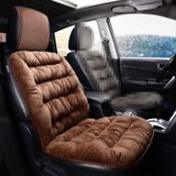 Auto dikke pluche Stoelkussen warmer cover winter Seat mat (koffie)