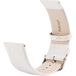 Kakapi voor Apple Watch 42mm krokodil textuur klassieke gesp lederen horlogeband  alleen gebruikt in combinatie met Connectors (S-AW-3293)(White)