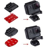 PULUZ 2 Gebogen oppervlak Past op + 2 Vlakke Montage + 4 zelfklevende bevestiging Stickers voor GoPro HERO (2018) 7 / 6 / 5 / 4 / 3+ / 3 / 2 / 1