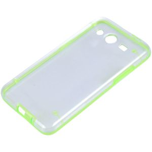 lichtgevend Frame Transparant Back Shell Plastic hoesje voor Samsung Galaxy Core 2 / G355H(groen)