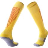 Een paar Adult anti-Skid over knie dikke zweet-absorberende hoge knie sokken (geel)