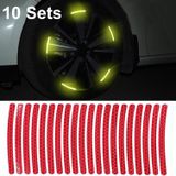 10 Sets Car Wheel Reflective Stickers 3D Persoonlijke Decoration Tyre Warning Stickers