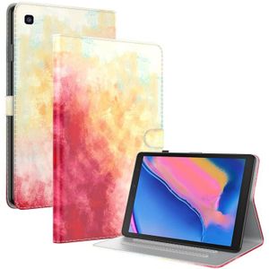 For Samsung Galaxy Tab A 8.0 2019 T290 / T295 / T297 Voltage Watercolor Pattern Skin Feel Magnetic Horizontal Flip PU Leather Case with Holder & Card Slots & Photo Frame(Spring Cherry)