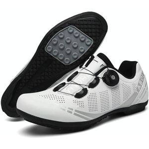 T27 Cycling Ademende Power-Assisted Mountain Fietsschoenen  Grootte: 45 (Rubber-White)