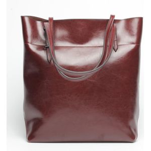 L4002 trendy casual tote bag schouder vrouwen tas (vintage wijn rood)