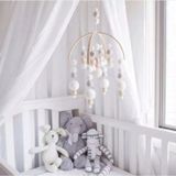 Ball Wind Chime Bed Bell Crib Met Kinderen Kamer Decoratie Rekwisieten Fun Toys  Grootte: 38x100cm(Paars)