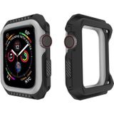 Smart Watch schokbestendig twee kleur beschermende case voor Apple Watch serie 3 38mm (zwart grijs)
